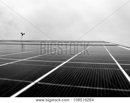 black and white solar panals with sky in background, future, clean, green, energy, background