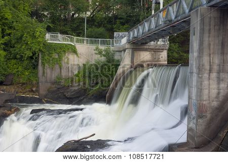 river water fall dam