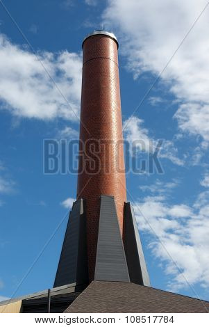 chimney on blue sky