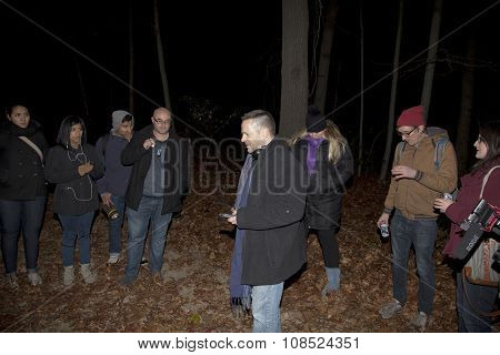 Brooklyn Paranormal Society During Investigation Of Mount Misery Road