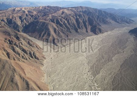 Aerial View Of Pampas De Jumana Near Nazca, Peru.