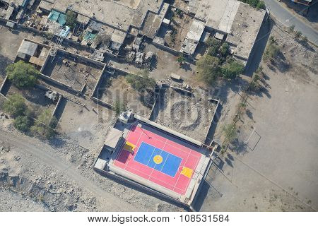 Aerial View Of Nazca Town In Peru.