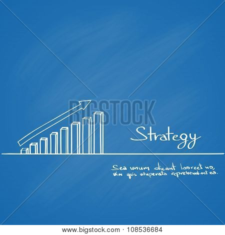 Graph Bar Sketch Hand Draw Line Icon Cover Background