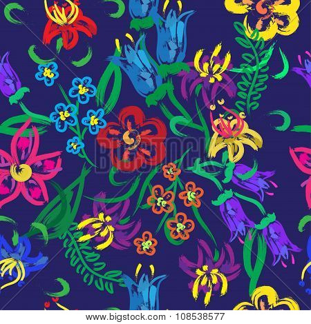 Bright Flowers.seamless Pattern