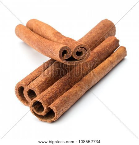 cinnamon stick spice isolated on white background closeup
