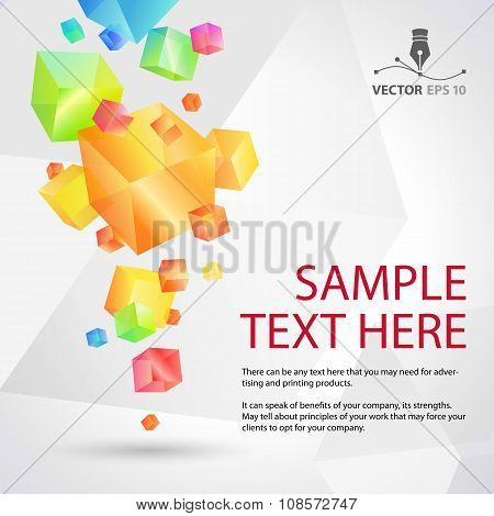 Vector Abstract Background For Sample Text