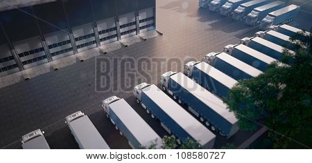 Truck parking. Freight