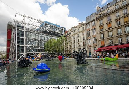 Whimsical colorful sculptures at Igor Stravinsky Place represent the composer's music