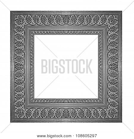 sillver frame isolated on white background clipping path.