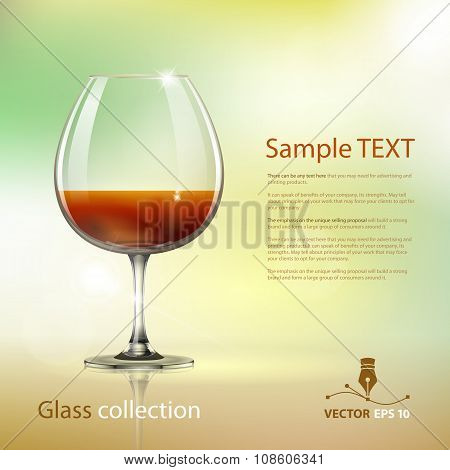 Wine Glass. Vector