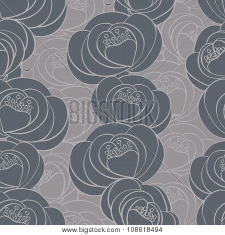 vector floral seamless pattern in rertro style