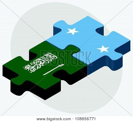 Saudi Arabia And Micronesia Flags