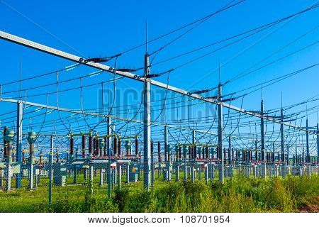 Electrical Power Plant In Farmland Area