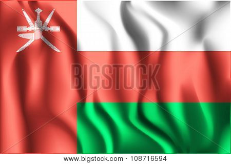 Flag Of Oman. Rectangular Shape Icon