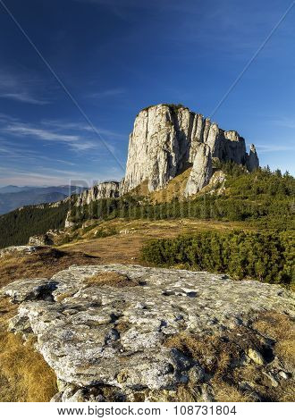 Mountain View Of Ocolasul Mare.ceahlau Mountain In Romania