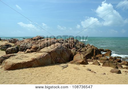 Beach Stones, Park World's End, China, Hainan, Sania