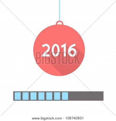 2016 Loading. Progress Bar Design. Vector Illustration.