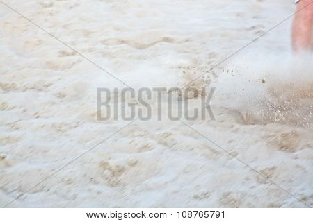 Beach soccer soft sand background