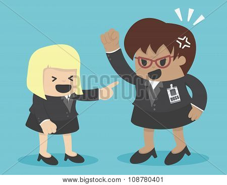 Parody Businesswoman Aging