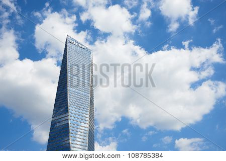 Songdo, Korea - September 07, 2015: Northeast Asia Trade Tower