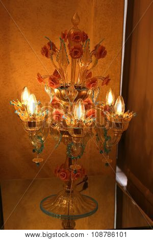 Murano Glass Lamp In Italy