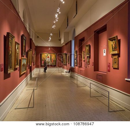 Moscow, Russia - October 29, 2015: Pushkin Museum of Fine Arts is largest museum of European art in Moscow, Russia.