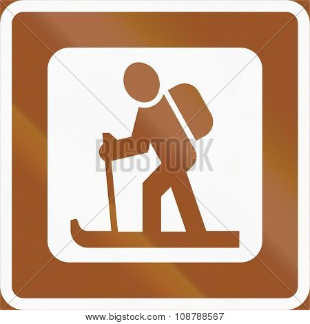 Norwegian Service Road Sign - Ski Trail