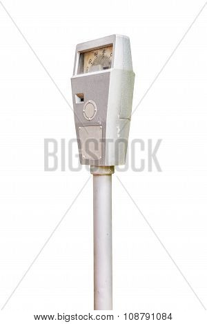 Parking Meter On White.