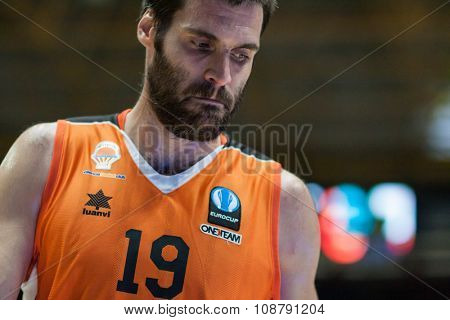 VALENCIA, SPAIN - NOVEMBER 18th: San Emeterio during Eurocup between Valencia Basket Club and Sluc Nancy at Fonteta Stadium on November 18, 2015 in Valencia, Spain
