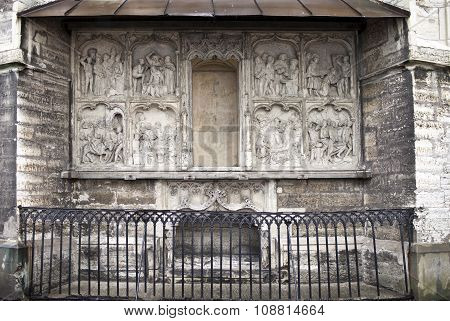 TALLINN ESTONIA- JUNE 16:Saint Olav's church(Oleviste) Saint Maria chapel cenotaph the founder Hans
