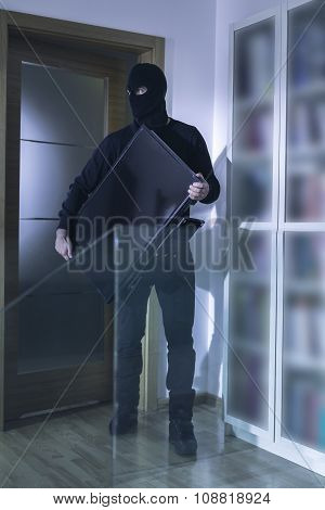 Robber In Black Mask