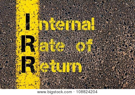 Business Acronym Irr As Internal Rate Of Return