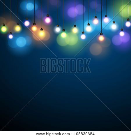 Christmas Lights Background.