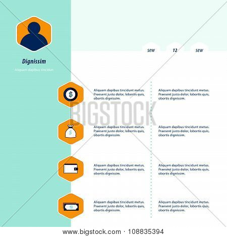 Infographic Design Bule, Yellow Color