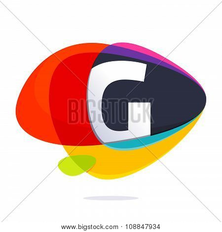 G Letter With Ellipses Intersection Logo.