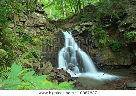 Long time exposure shot of beautiful waterfall