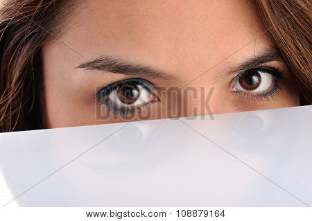 Dark Hair Girl With Brown Eyes