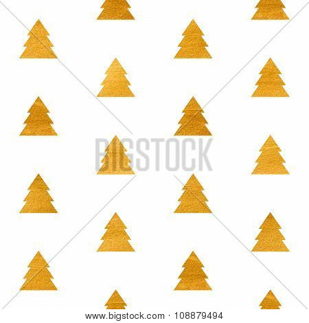 Christmas Seamless Geometric Gold Textured Pattern