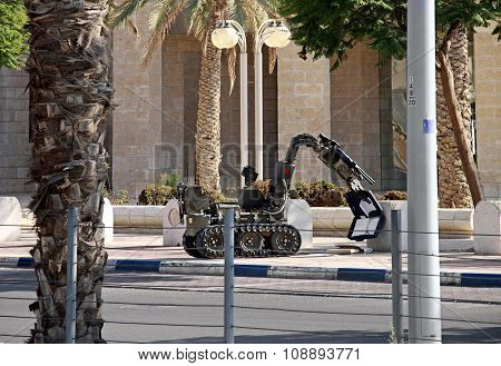 Robot Demining Suspicious Object, Israel
