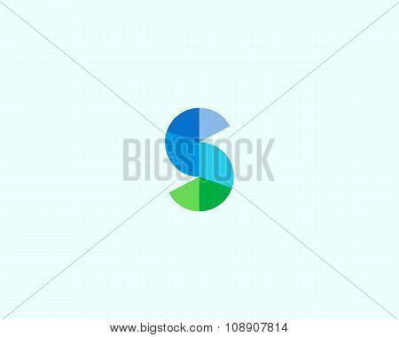 Letter S logo vector design. Abstract diagram symbol.