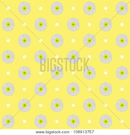 Seamless background. Chamomile.