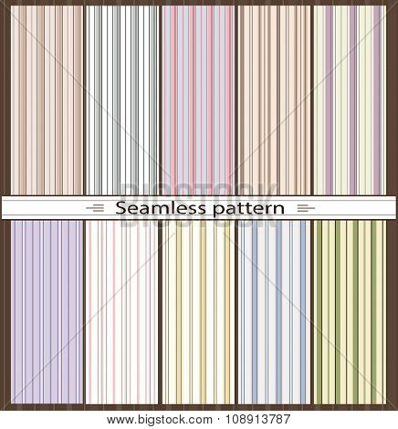 Set of seamless patterns. Line