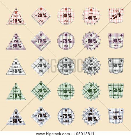 Tags for products. Sale.