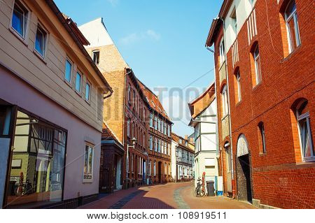 Timber Houses Old Town Center. Lower Saxony, Germany