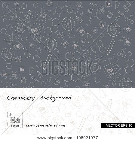 Various science icons.