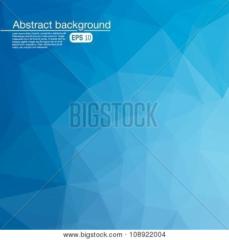 Blue abstract polygonal background.