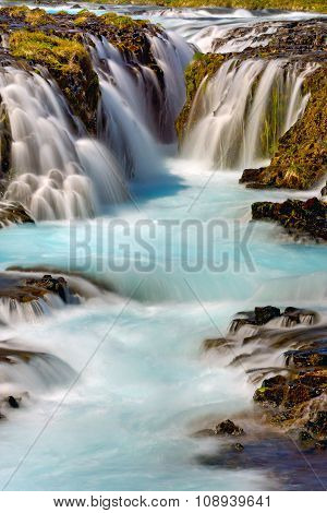 Detail of the Bruarfoss waterfall