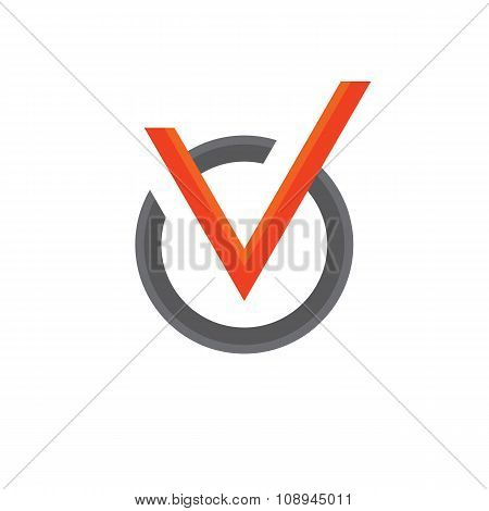 Vector icon of check box. Universal business icons for answer of yes. Concept check icon.