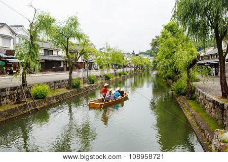 Kurashiki city, old japanese town in Okayama prefecture