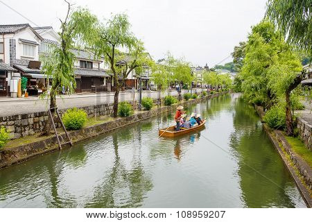 Kurashiki city, old japanese town in Okayama prefecture